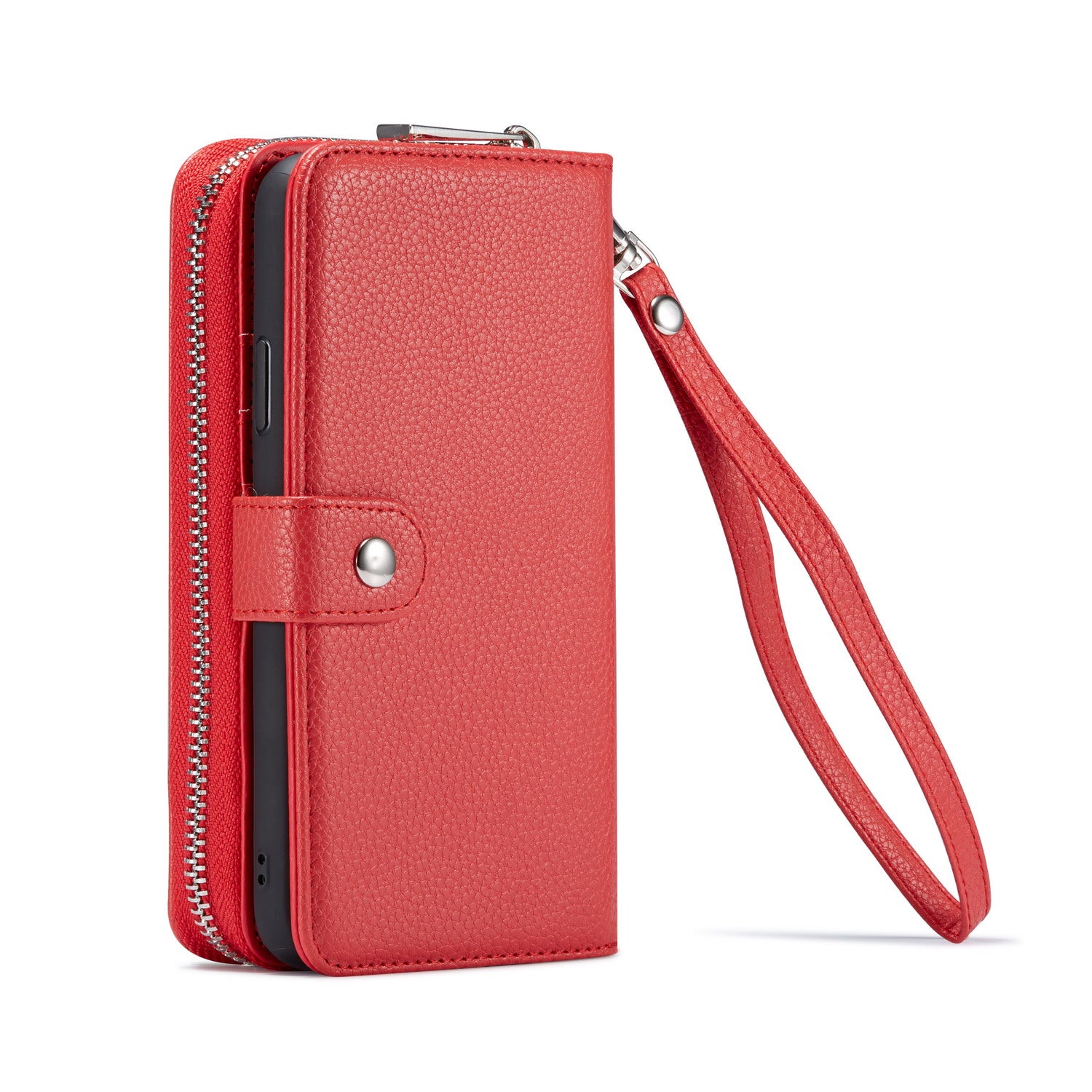 iPhone 11 Pro Case Zipper Wallet (Red)