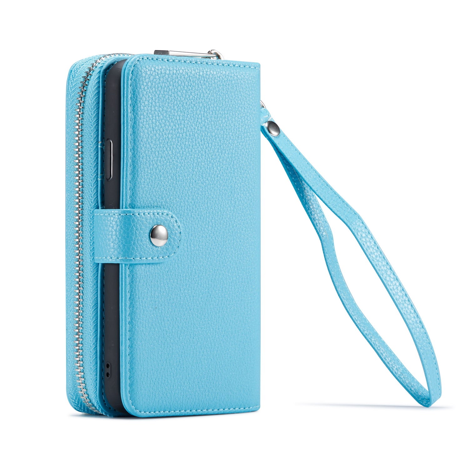 iPhone 11 Pro Case Zipper Wallet (LightBlue)