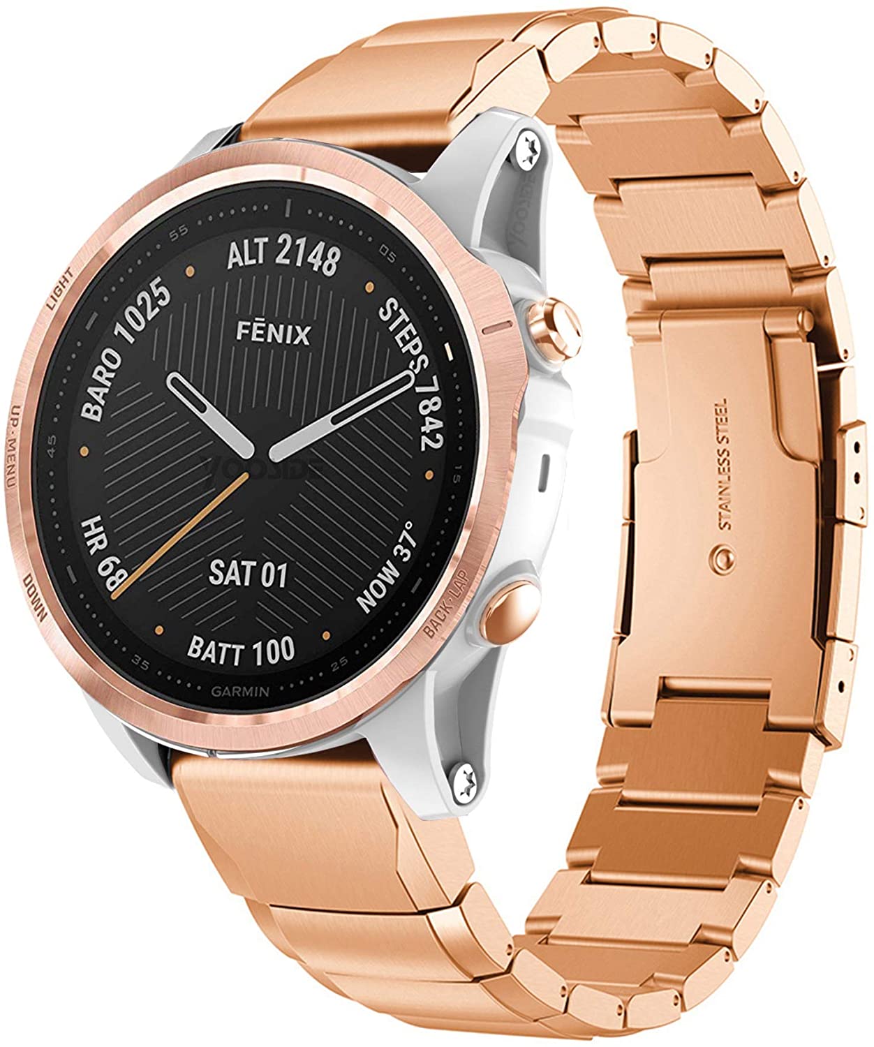 Garmin fenix 7S Strap Steel Hocolike (RoseGold)