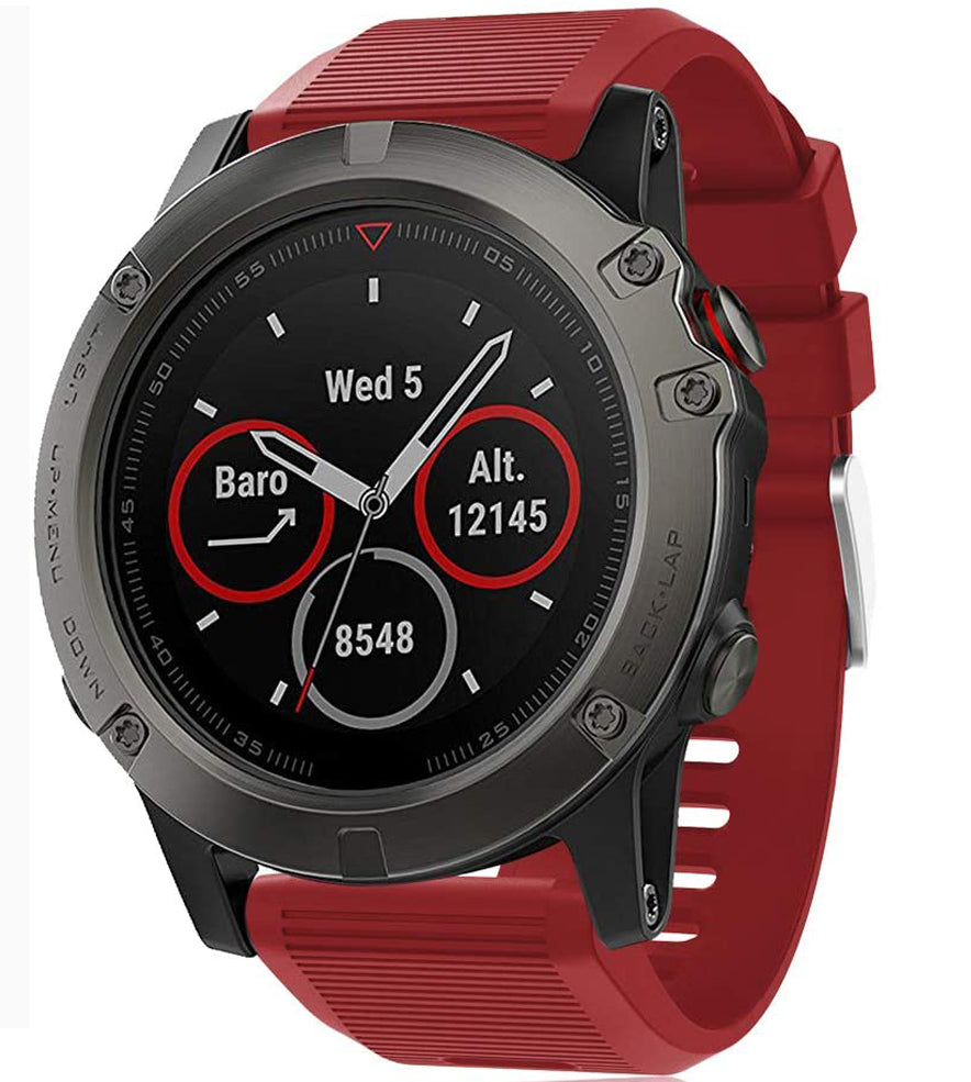 Garmin fenix 7X Silicone Strap (Red)