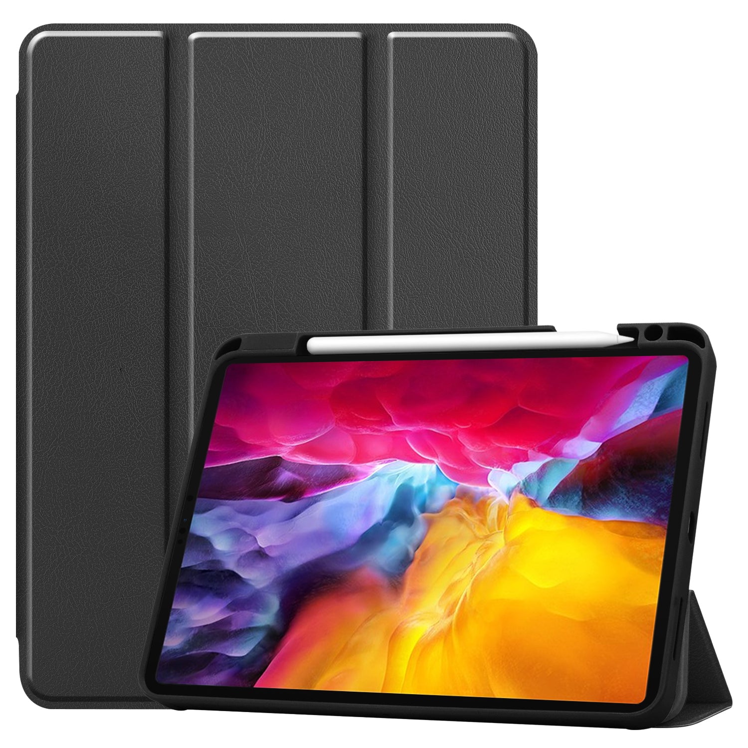 iPad Pro 11" 2020 (2nd Gen) Case Tri-Fold Pen Holder (Black)