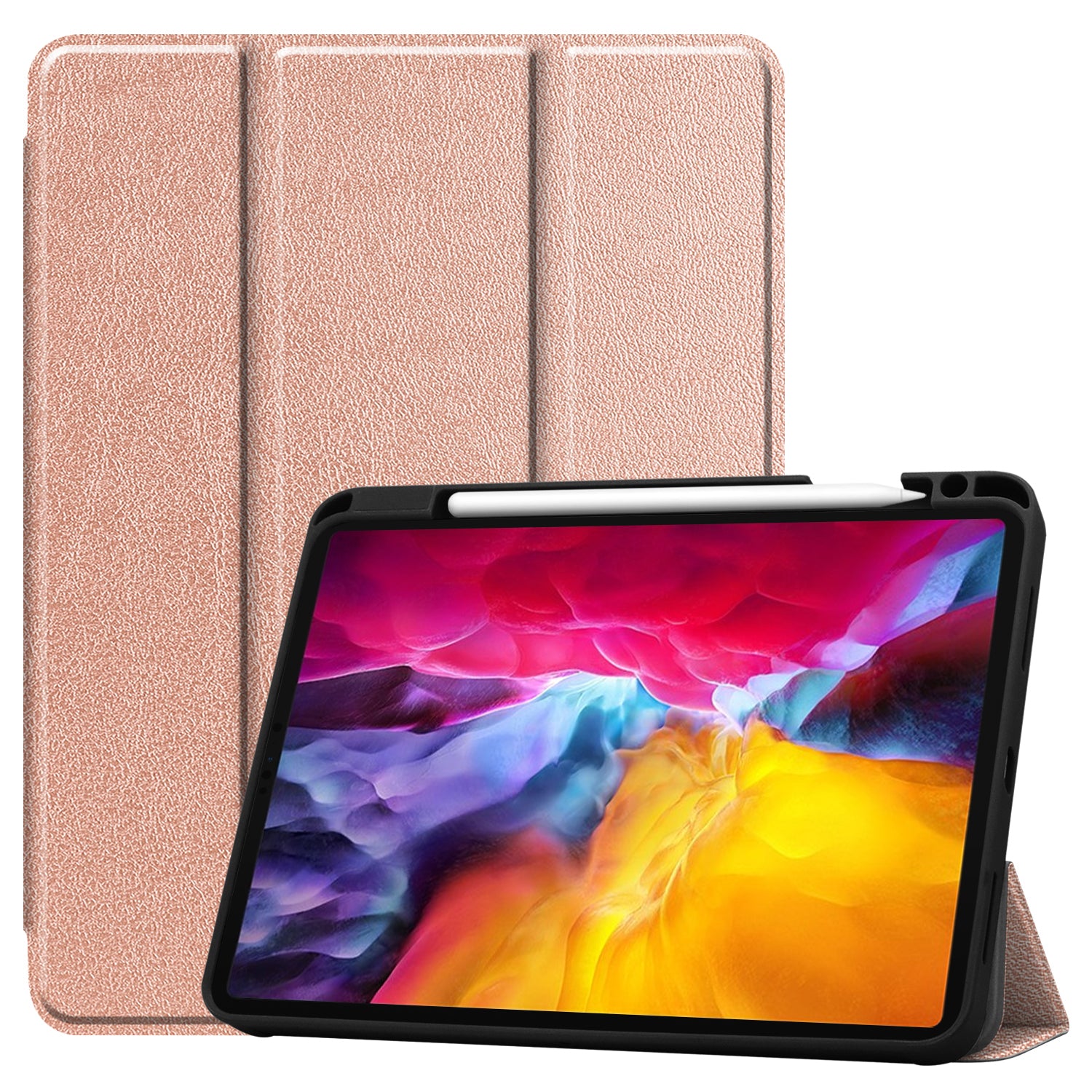 iPad Pro 11" 2020 (2nd Gen) Case Tri-Fold Pen Holder (RoseGold)