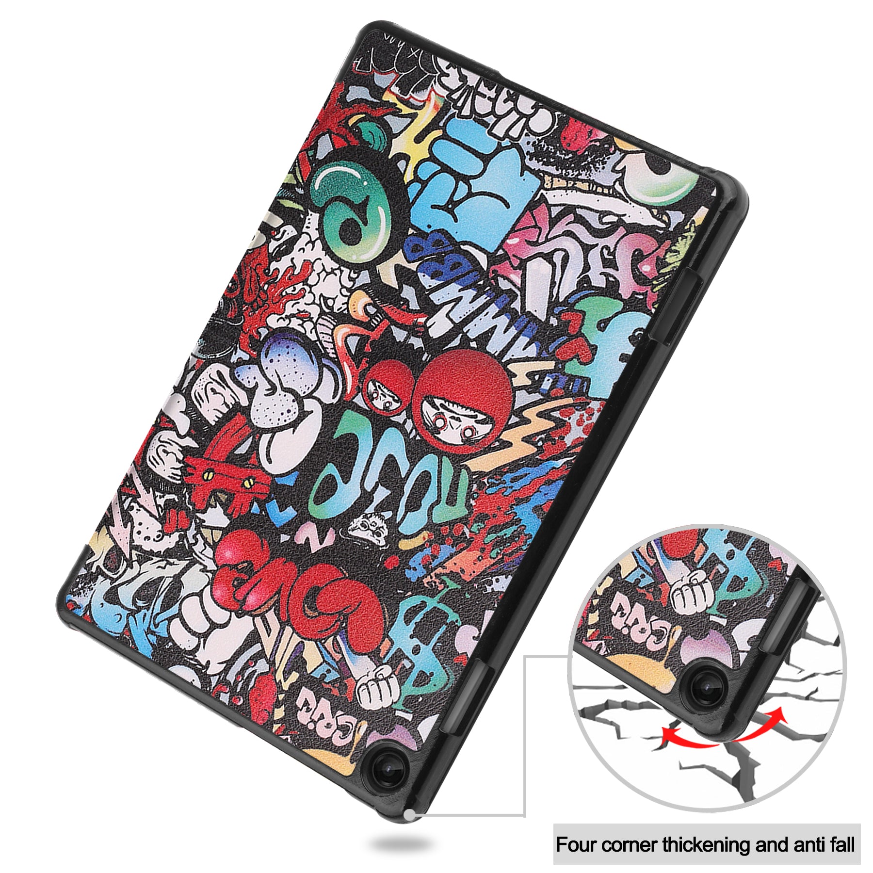 Lenovo Tab M10 (3rd Gen) TB328 Designer Tri-Fold Case (Graffiti)