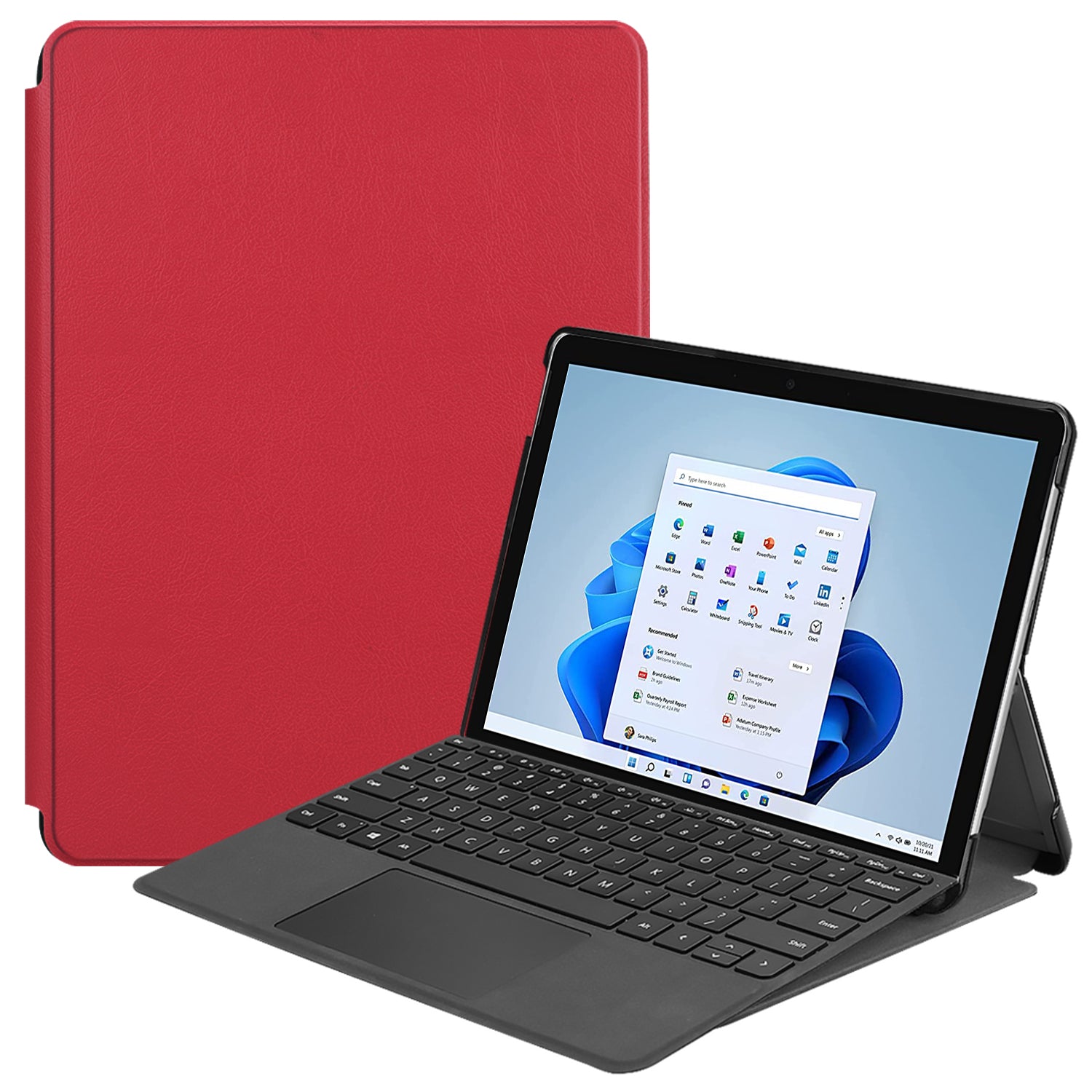 Microsoft Surface Pro 8 Multiple Angle Case (Red)