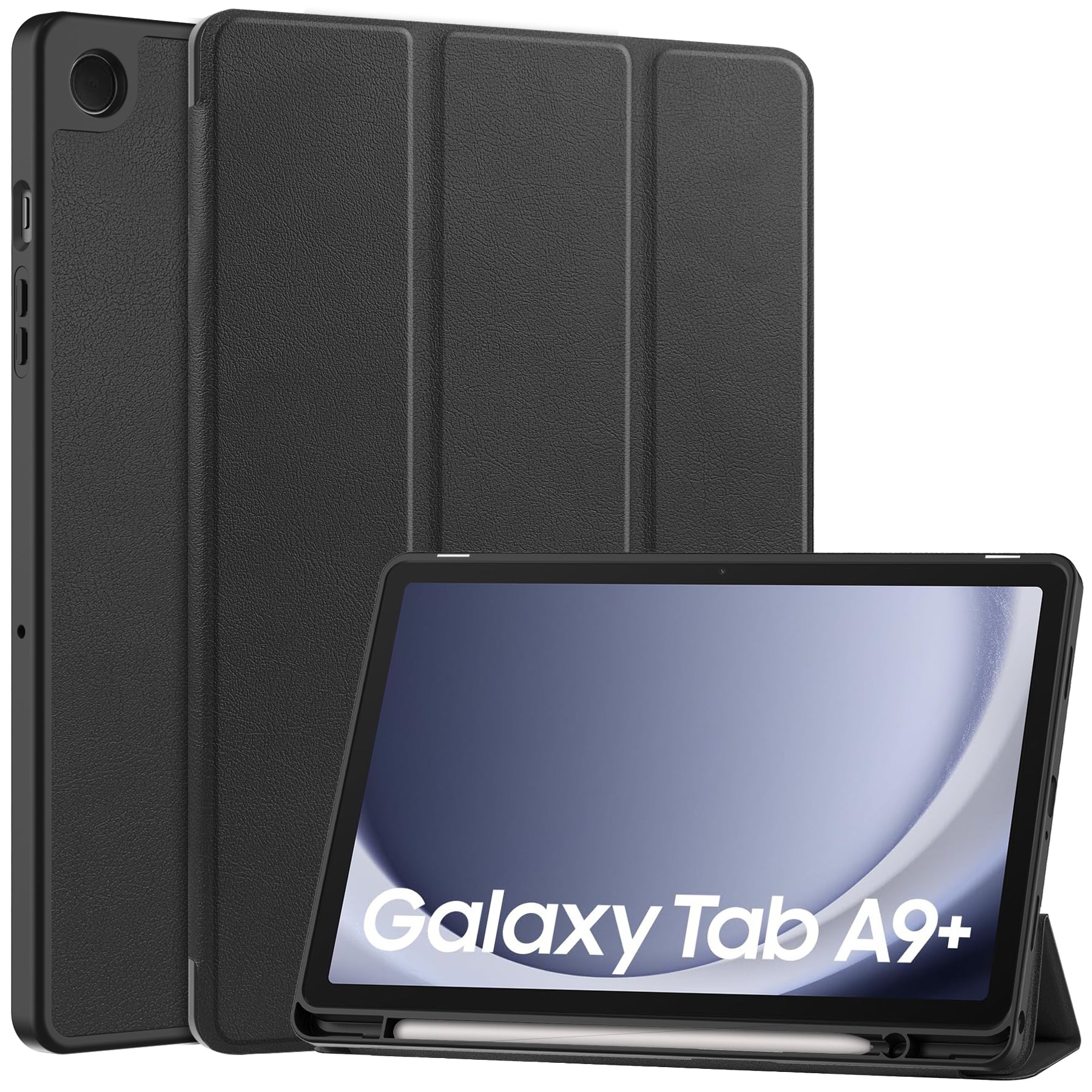 Tri Fold Pen Holder Case for Samsung Galaxy Tab A9 Plus X210