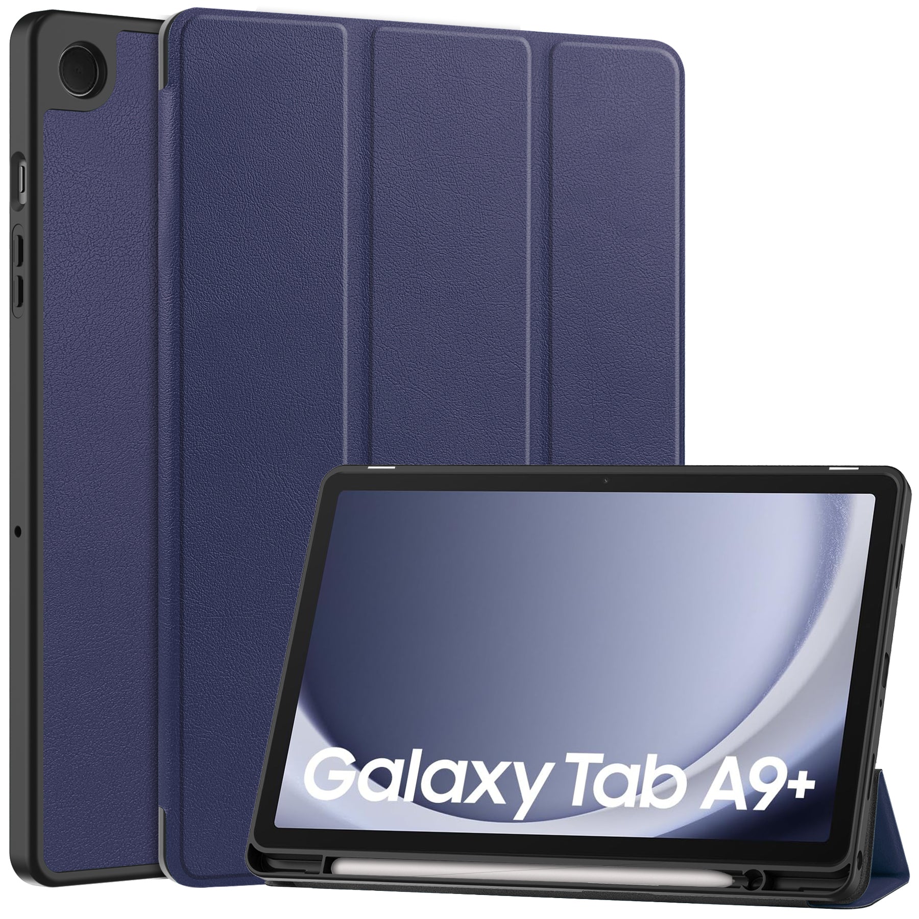 Tri Fold Pen Holder Case for Samsung Galaxy Tab A9 Plus X210